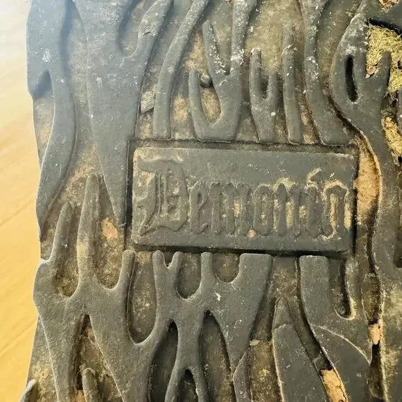 Demonia Black Platform Boots Patent Leather Buckle Women’s Size 7 US BEAR 104 - Picture 5 of 10